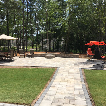 Patio & Walkway with Fire Pit